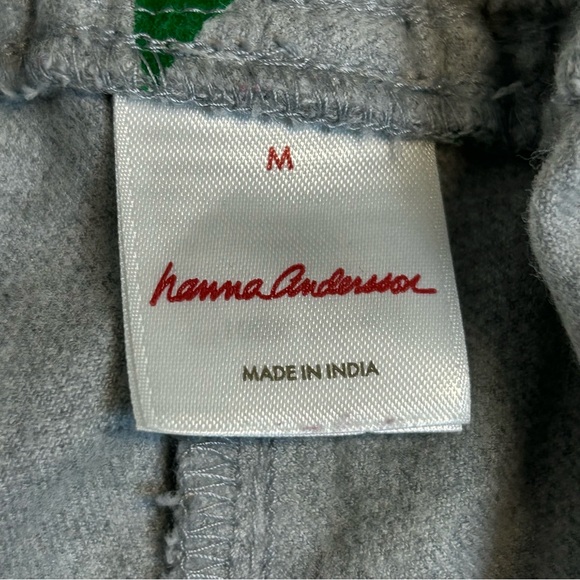 Hanna Andersson Pine Tree Holiday Pajama Organic Cotton Pants Size Medium - Picture 2 of 6